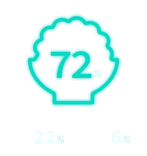 米72%、麺22%、パン6%