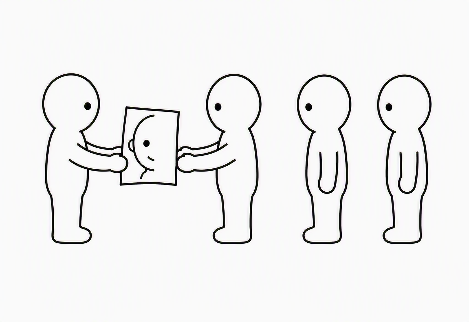 似顔絵リレーイメージ写真